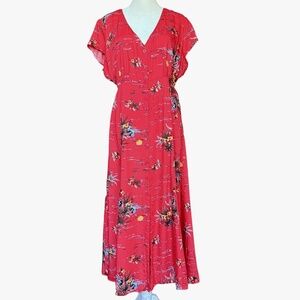 Reformation Jeans Denise Fiji Midi Dress Sz L